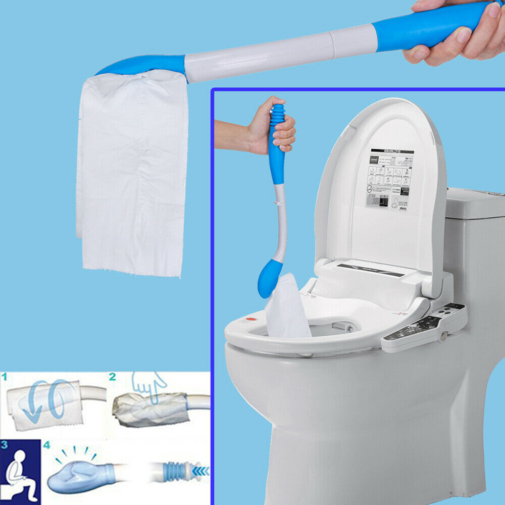 Toilet Aid Wiper Self Assist Bathroom Bottom Butt Wipe Helper Wand Long Reach