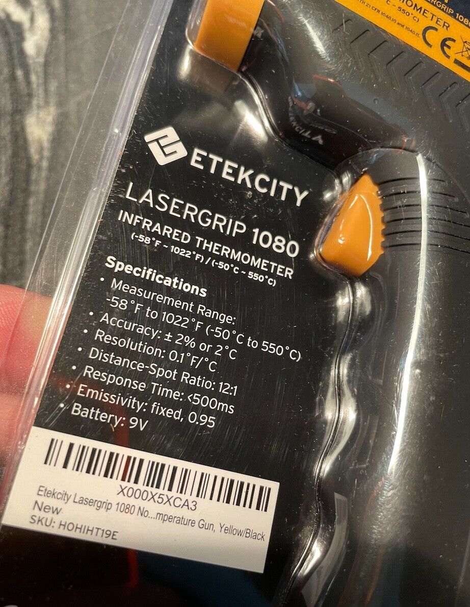 Etekcity Lasergrip 1080 Infrared Thermometer New in Package